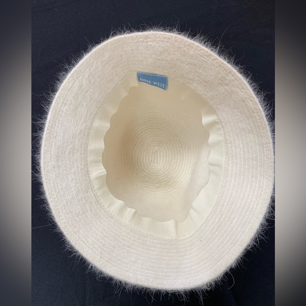 Fuzzy White Bucket Hat. Like New! - Picture 2 of 5